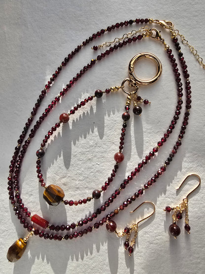 Tiger Eye & Garnet Wristlet My Store