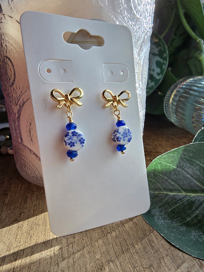 Not Your Grandma’s China | Blue Chalcedony & Ceramic Drops