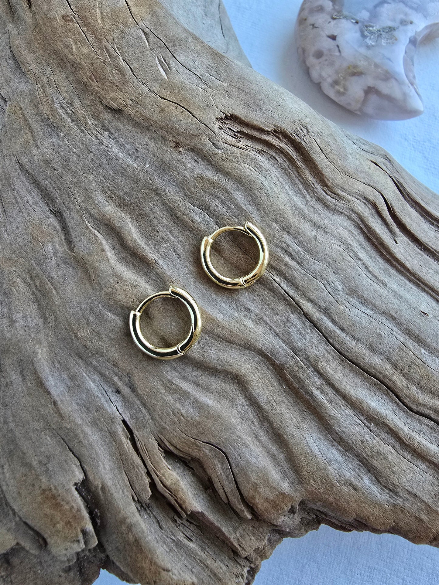 Small Gold Huggie Hoops (13MM)