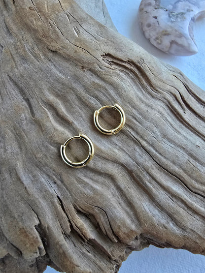 Small Gold Huggie Hoops (13MM)