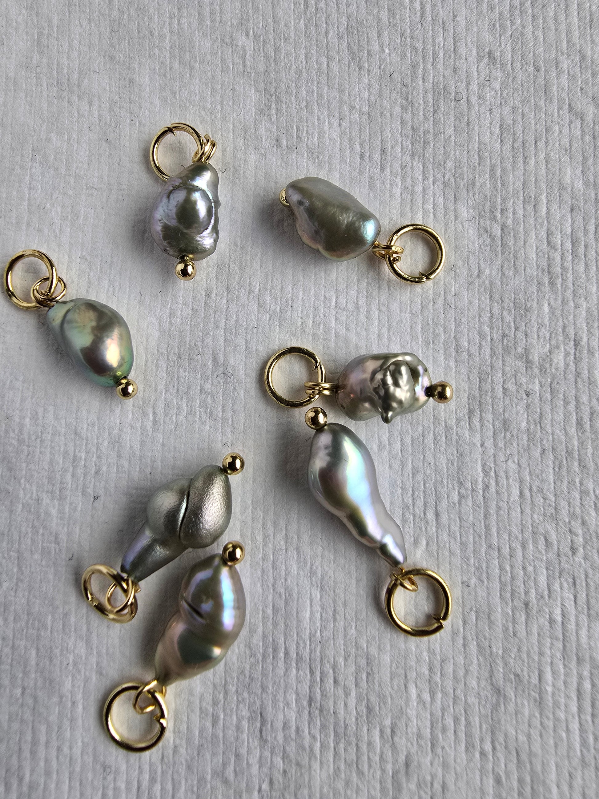 Pistachio Baroque Freshwater Pearl Drops Sacred Sol Design
