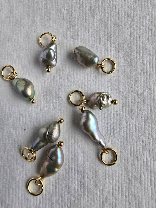 Pistachio Baroque Freshwater Pearl Drops Sacred Sol Design