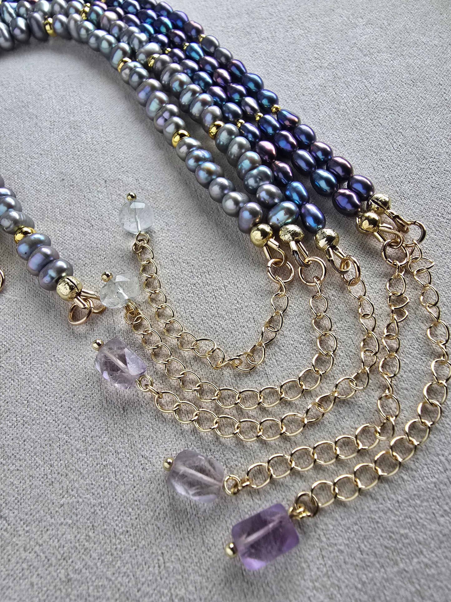 Gold Filled Pearl Bracelet with Gemstone Charm Extender | Everyday Pearl Jewelry My Store