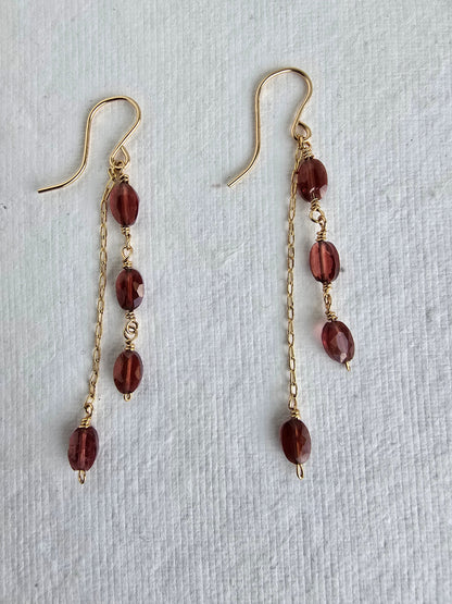 Garnet Drop Earrings Sacred Sol Design