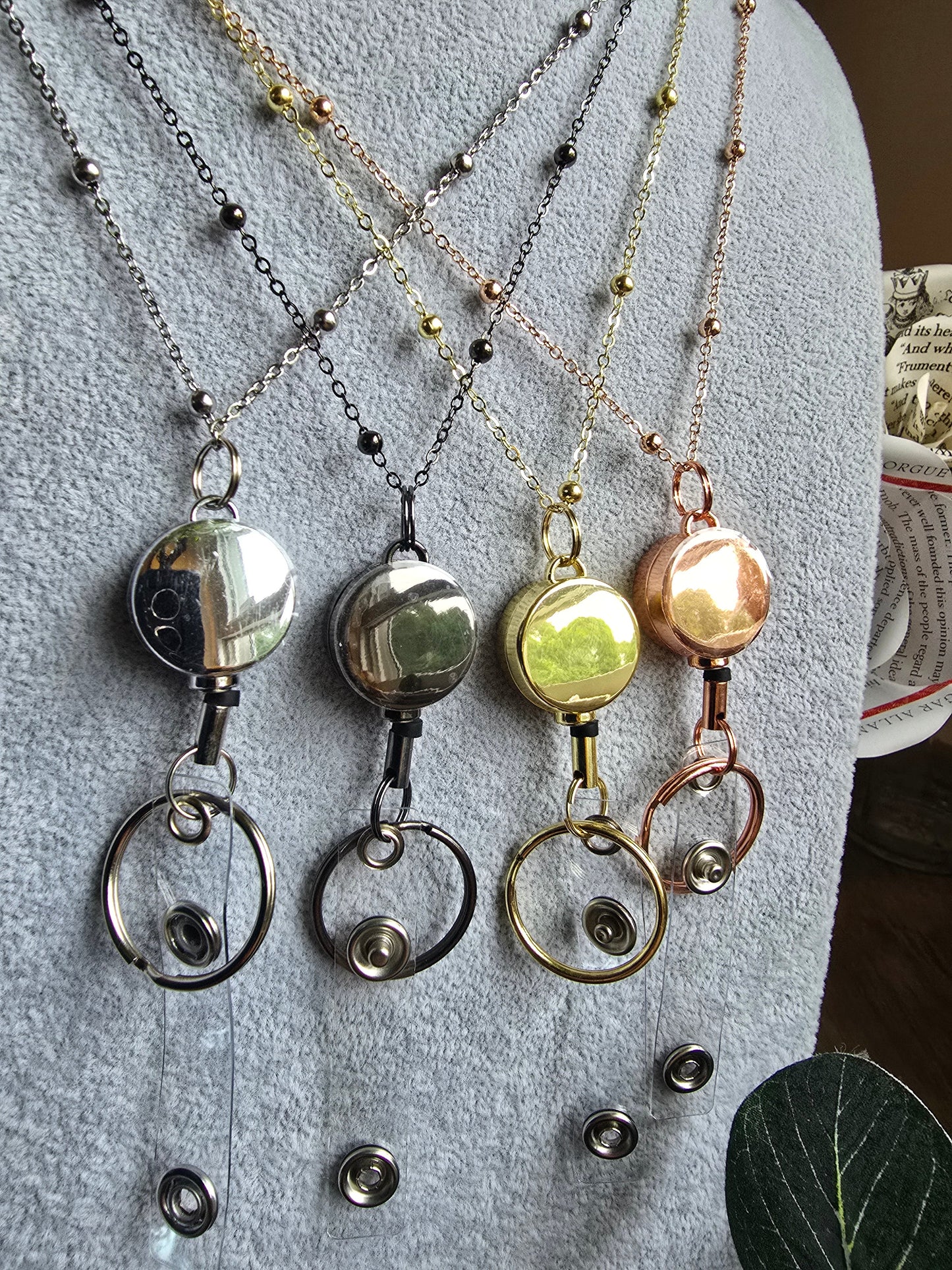 Classy Lanyard Necklace with Retractable Reel Sacred Sol Design