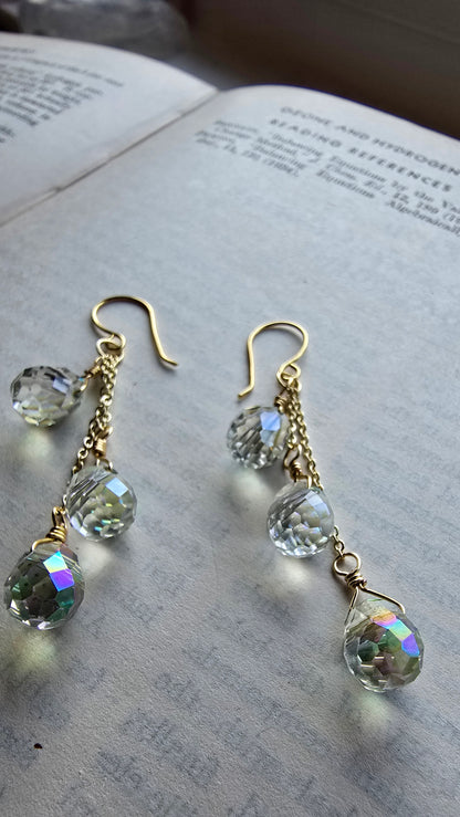 Cascade Crystal Drop Earrings Sacred Sol Design