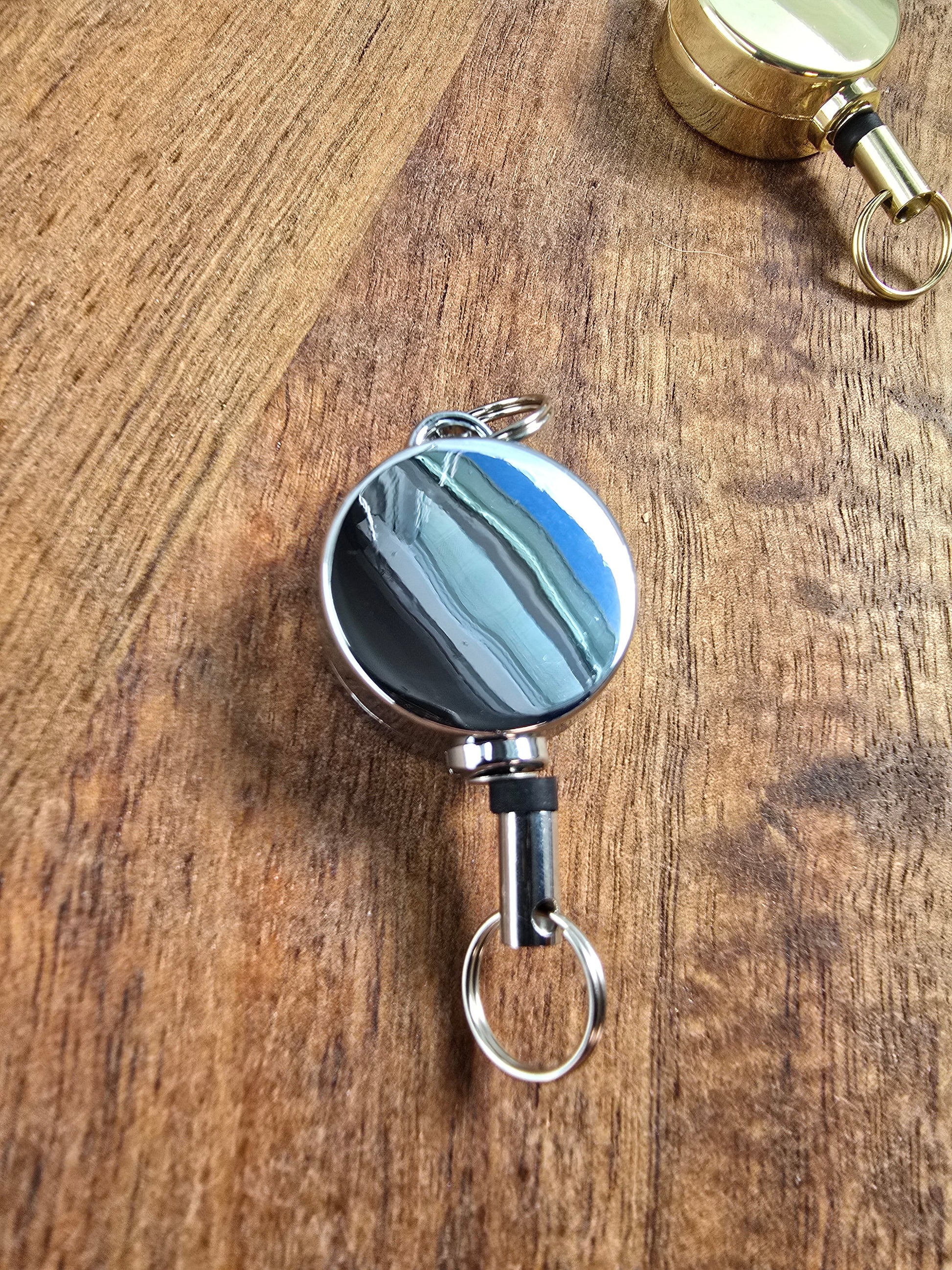 Mini Retractable Metal Badge Reel Sacred Sol Design