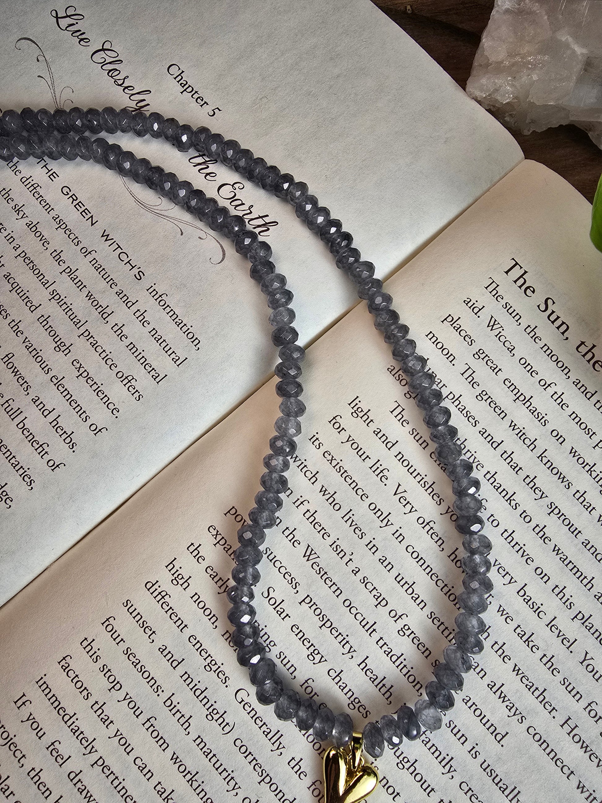 Grey Jade Love Necklace Sacred Sol Design