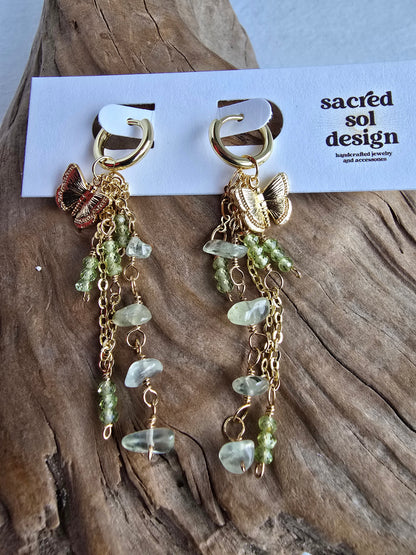 Butterfly Meadow Gold Plated Hoop Earrings