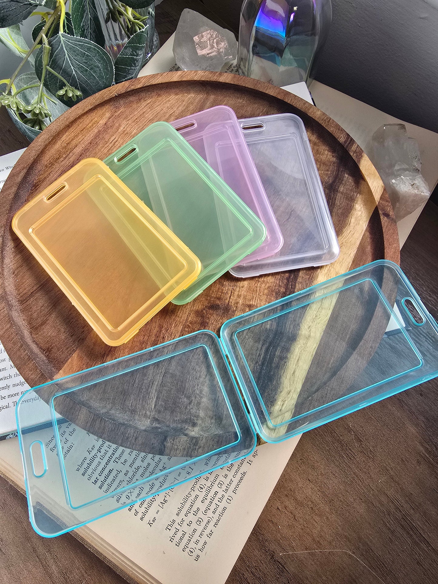 Colorful Transparent Card Protector Sleeves (Vertical & Horizontal) Sacred Sol Design