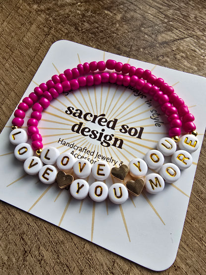 Love You More - DIY Mommy & Me Bracelet Kit Sacred Sol Design