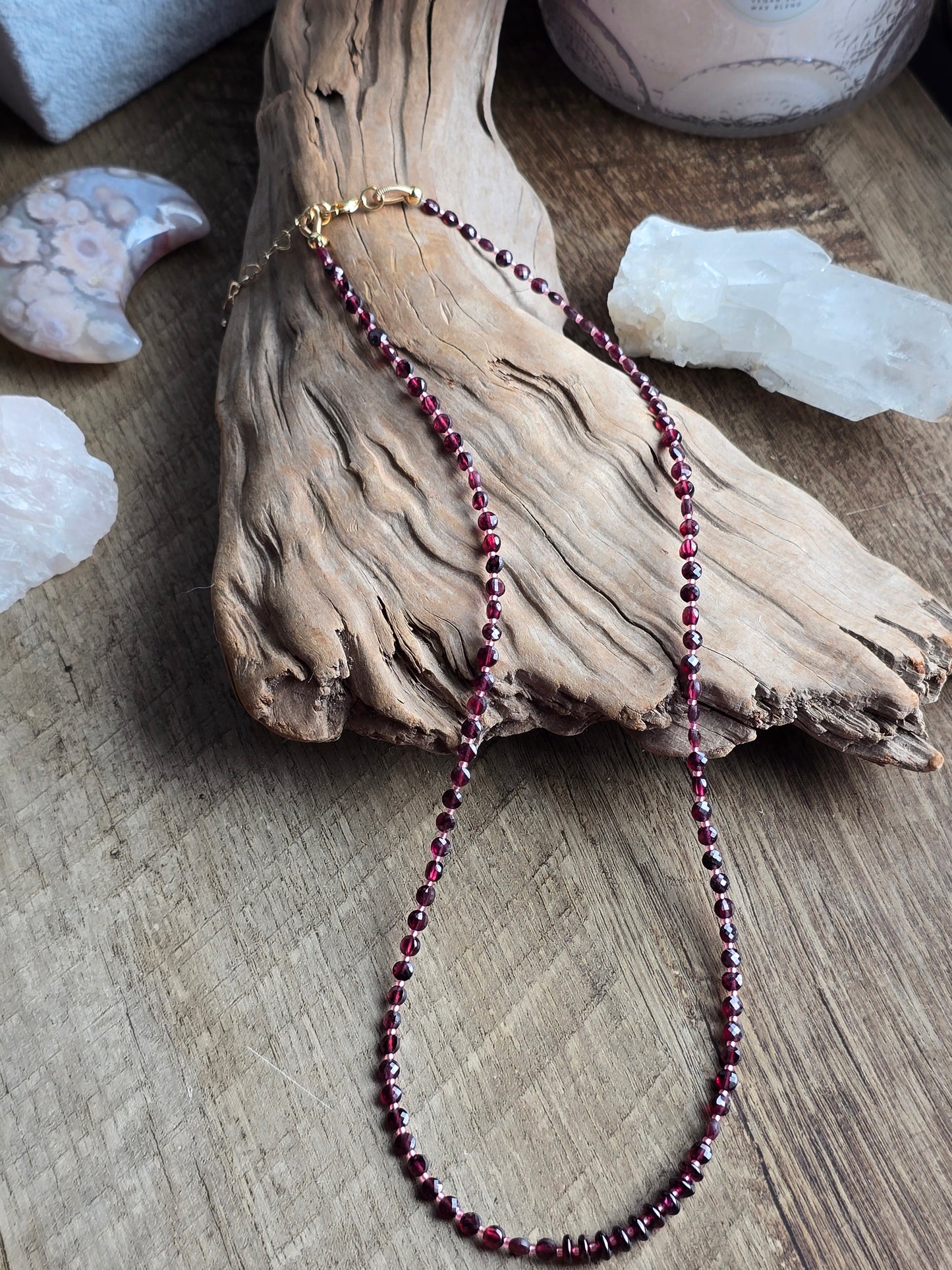 Garnet Radiance Necklace Sacred Sol Design