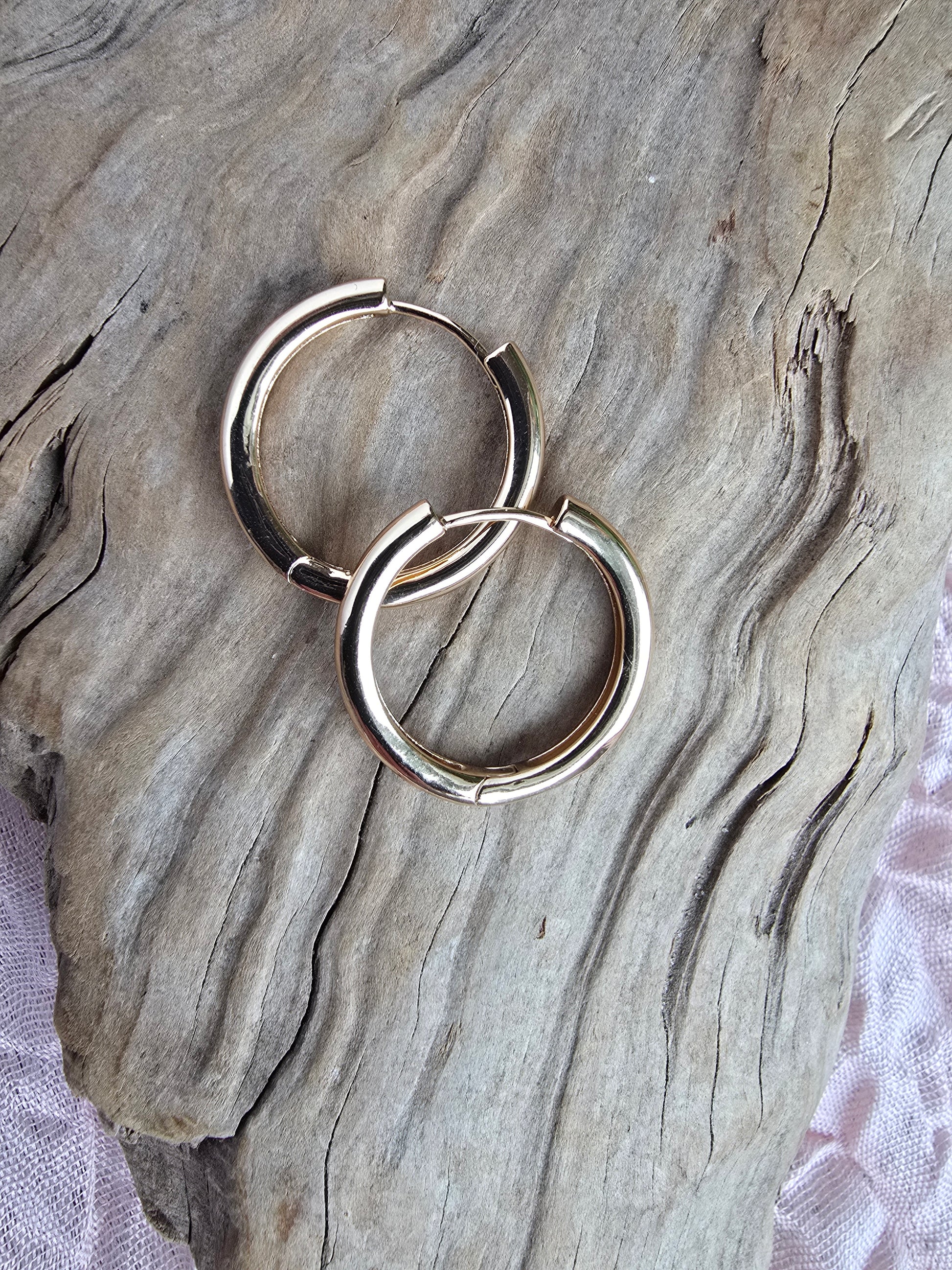 Foundation Huggie Hoops (24.5MM) Sacred Sol Design