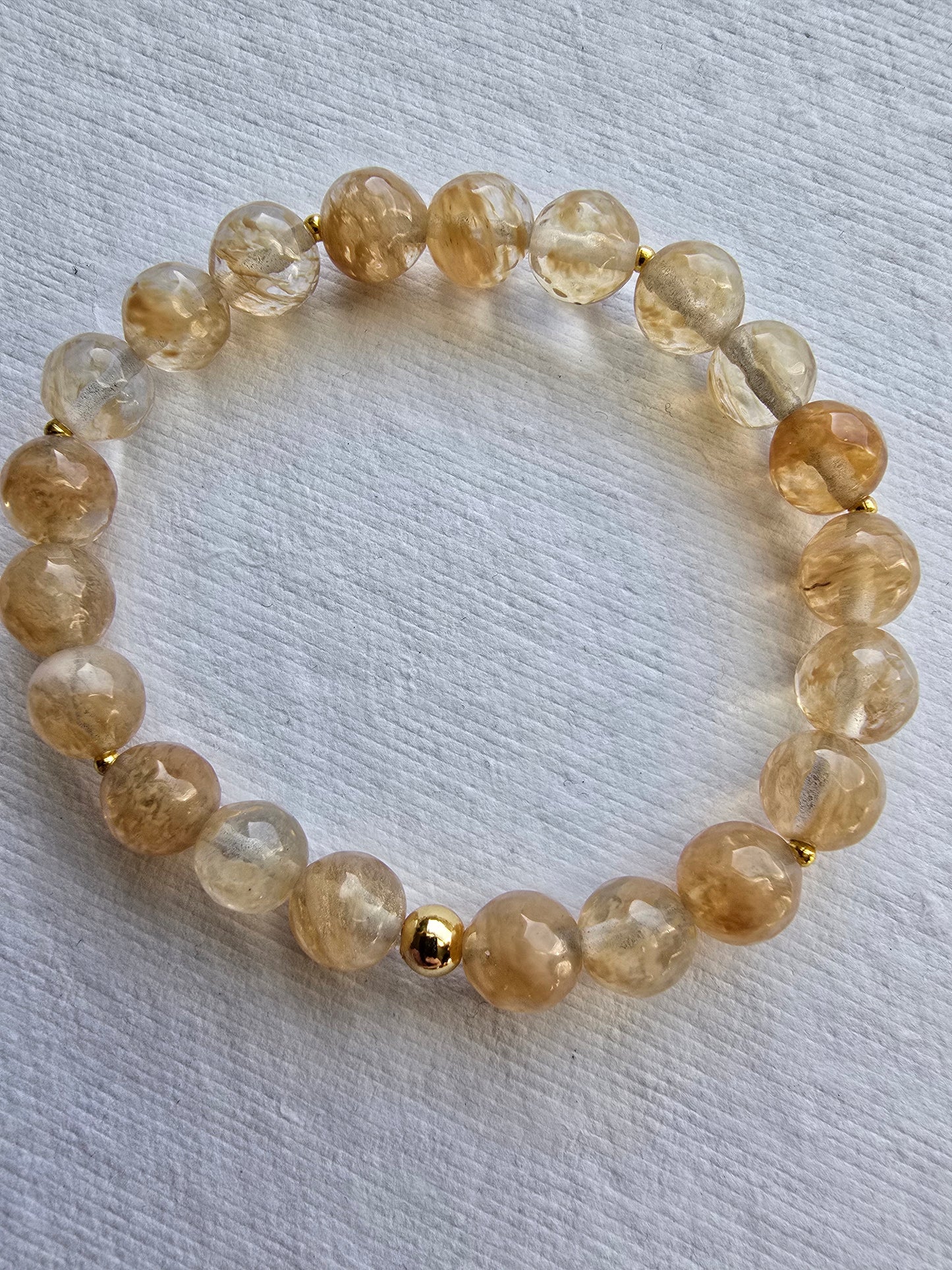 Faceted Golden Quartz Bracelet with Gold Filled Accents My Store
