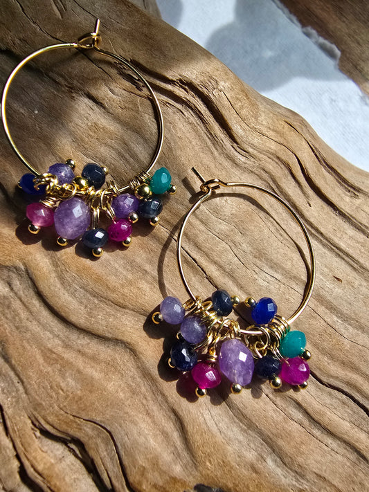 Kaleidoscope Midnight Earrings Sacred Sol Design